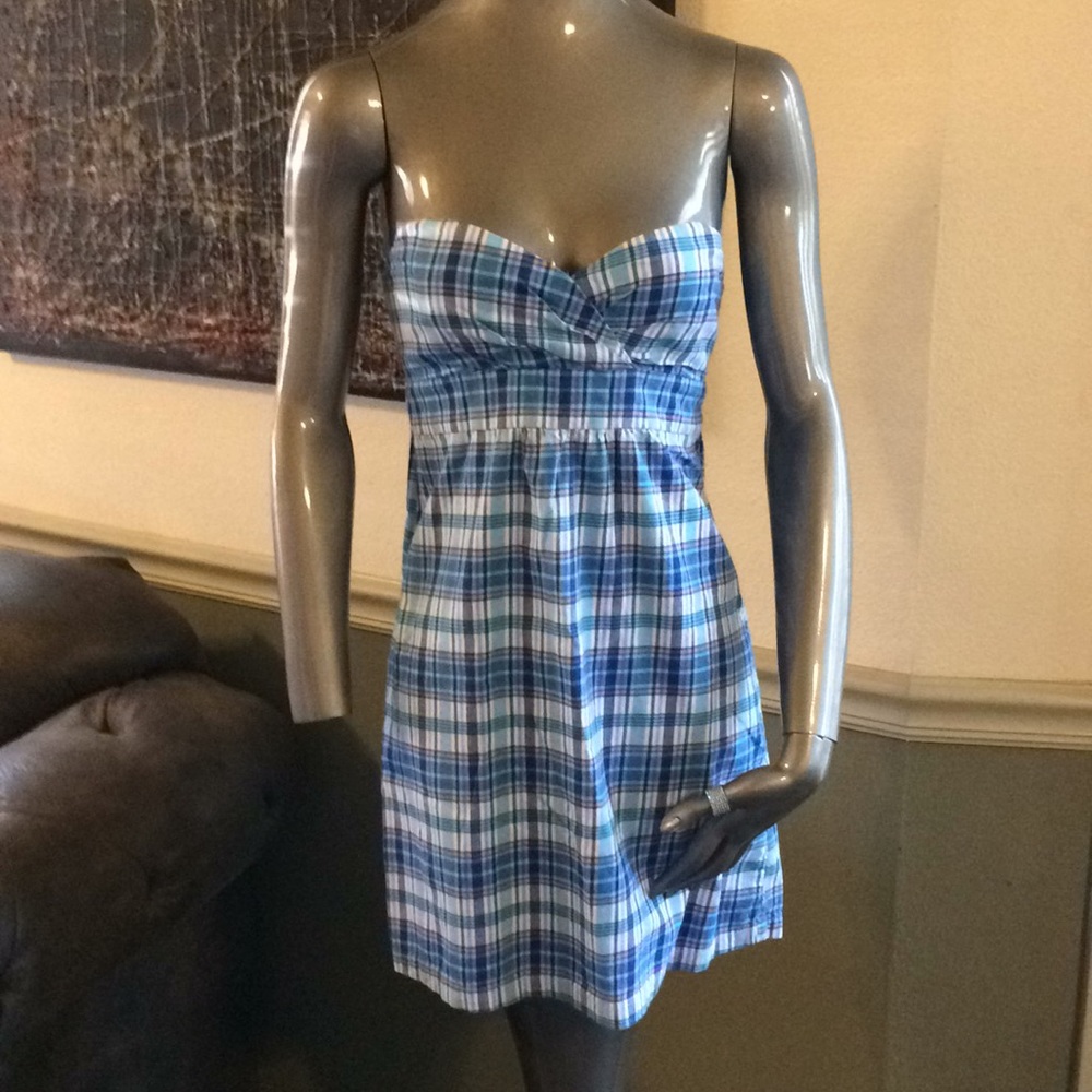 Volcom Strapless Plaid Dress